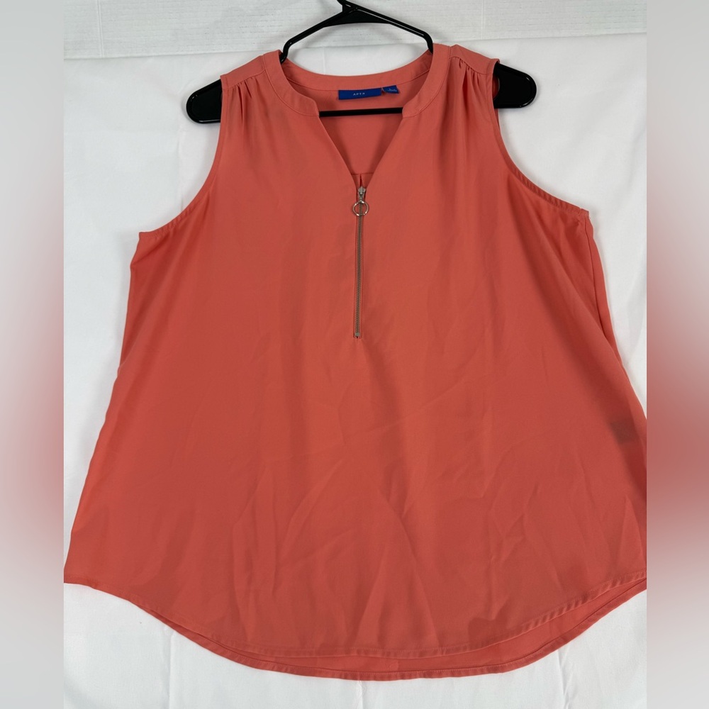 Apt. 9 Coral Tank Top with Zipper